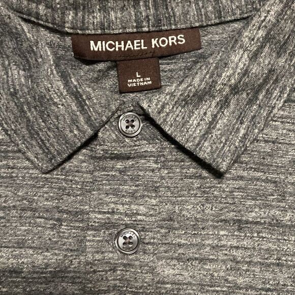 NWOT Michael Kors Gray Polo size Large - Picture 2 of 5